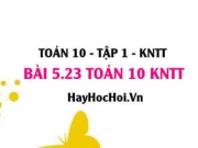 Bài 5.23 SGK Toán 10 Kết nối tri thức tập 1